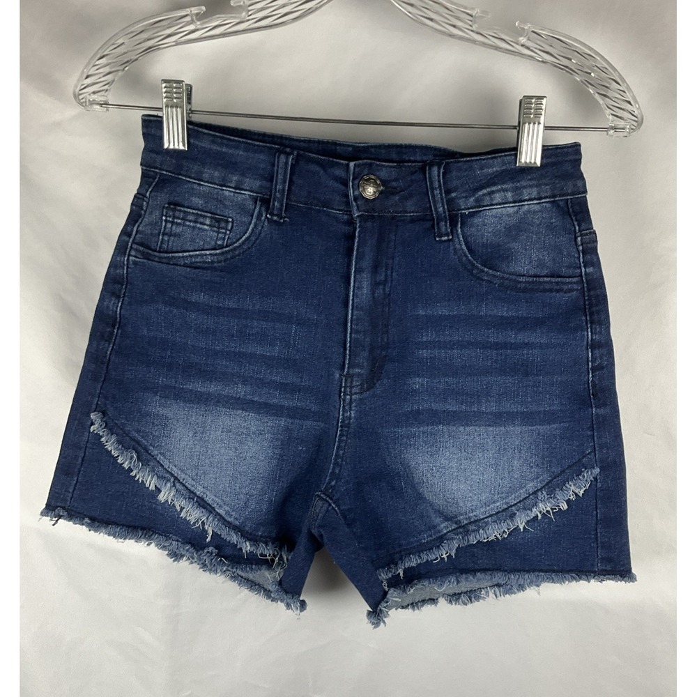 Crazy Train Womens Size S  Fringe Denim Jean Western Embroidered Shorts Stretch